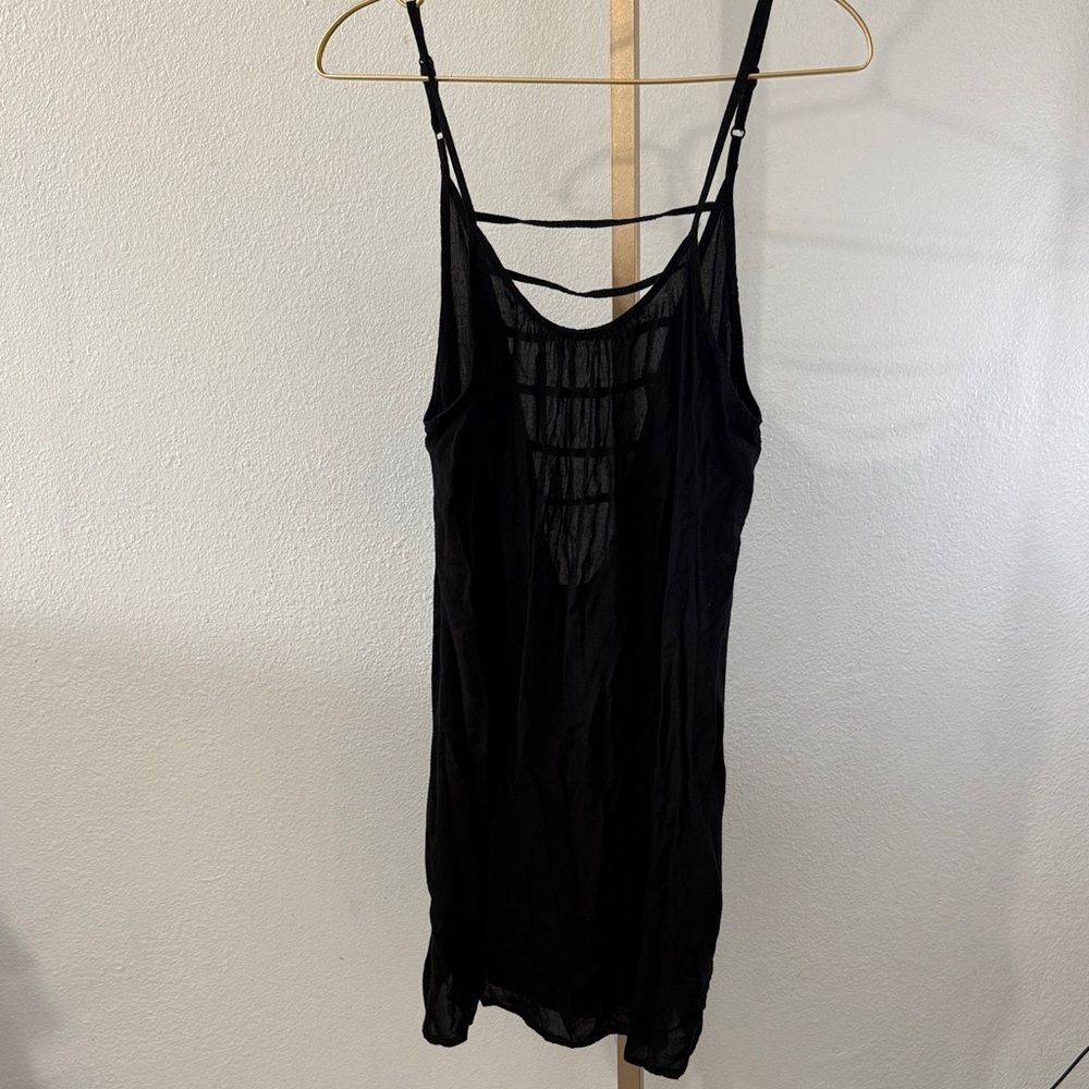 Black Strappy cover up Dress- medium